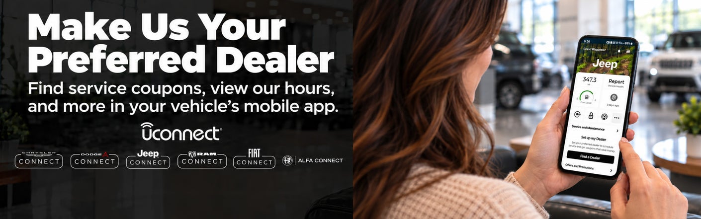 uconnect® make us your preferred dealer | Crenwelge CDJR Fredericksburg in Fredericksburg TX
