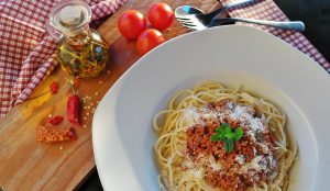 Tradition itatian Spaghetto on a table in Fredericksburg, TX